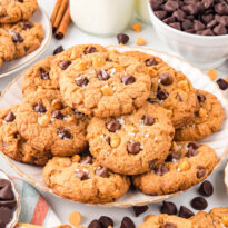 A plate of cookies.