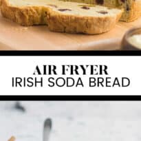 Air fryer irish soda bread collage pin.