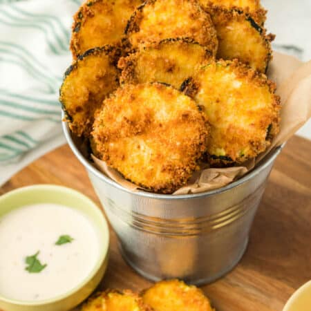 The recipe in a metal tin.