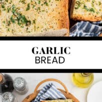 Garlic bread collage pin.