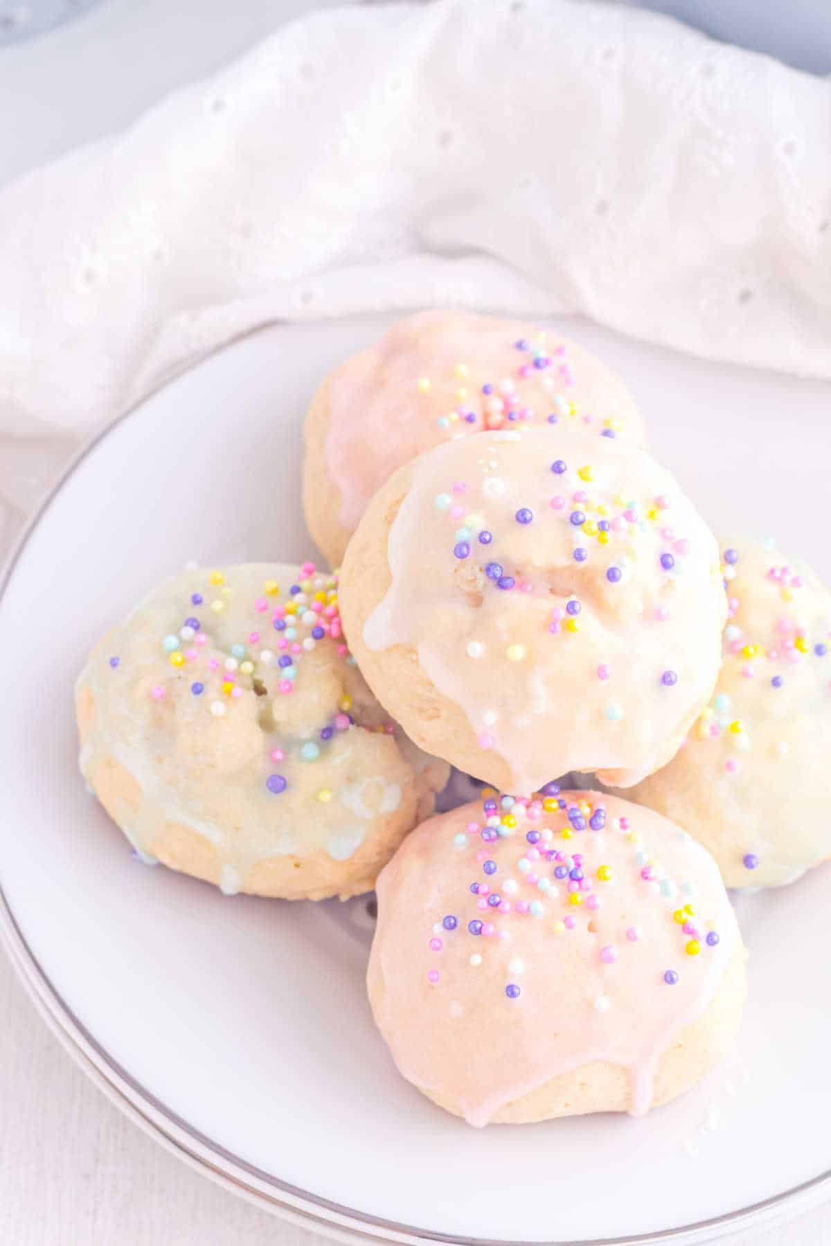 Italian Easter Cookies on a plate.