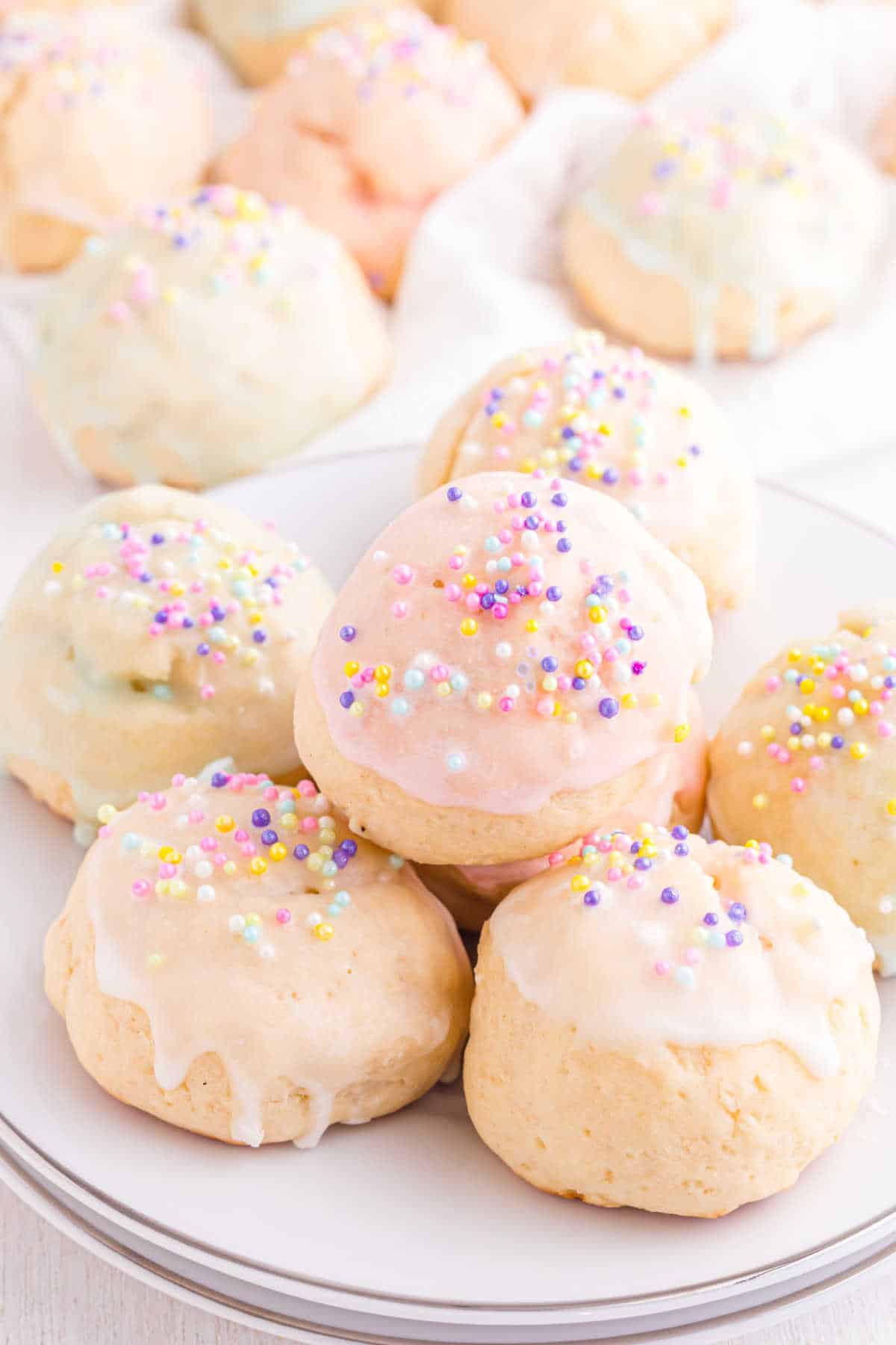 Italian Easter Cookies on a plate.