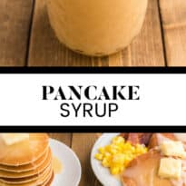 Pancake syrup collage pin.