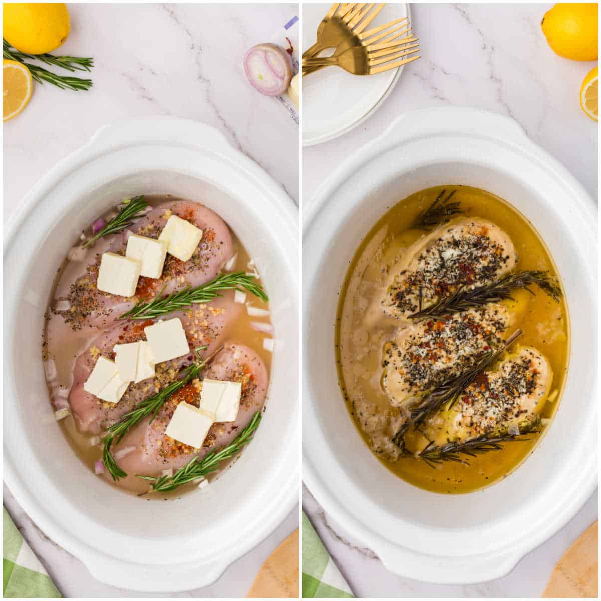 Crock Pot Chicken thighs Recipe with Lemon Garlic Butter – Easy