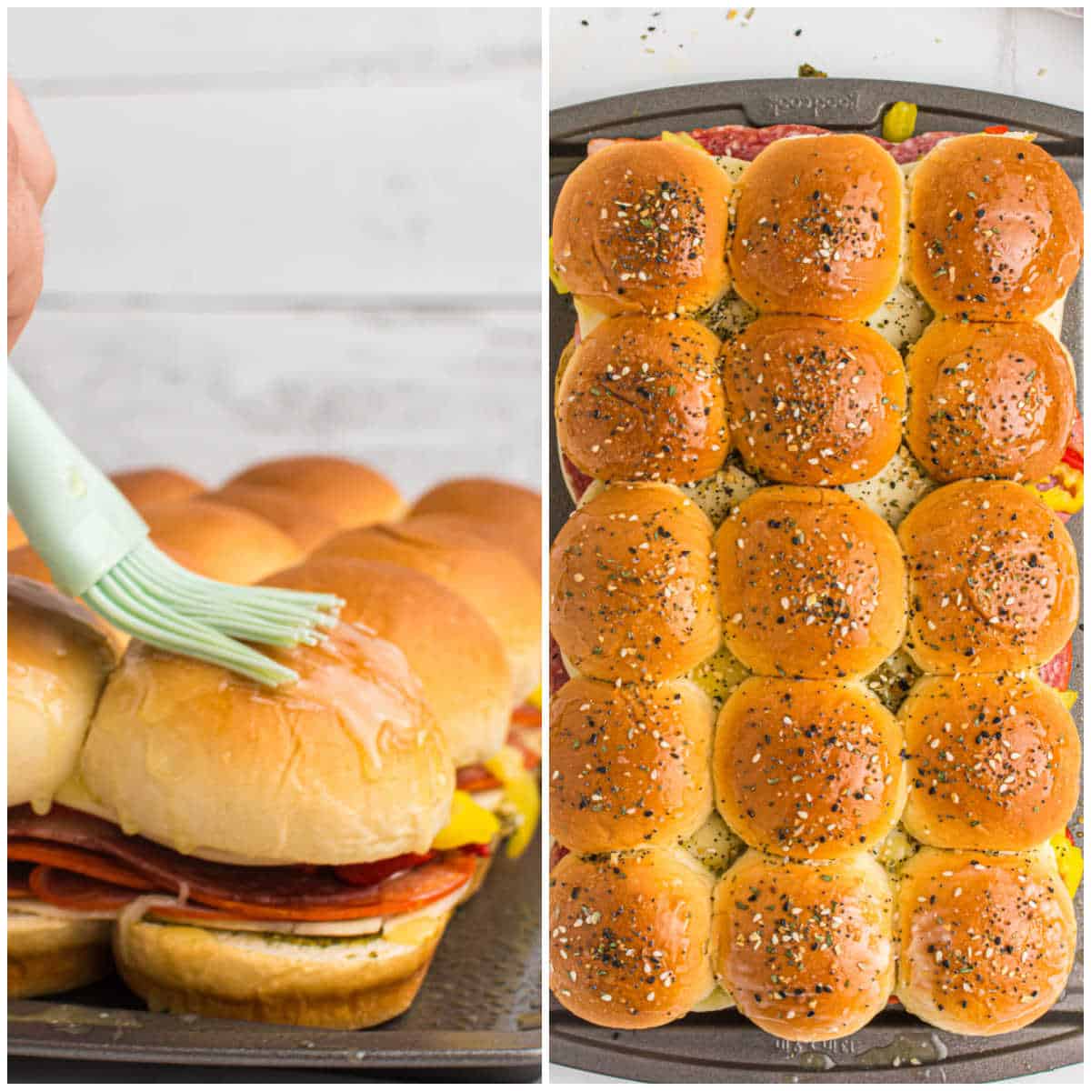 Steps to make Italian sliders.