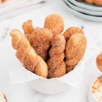 The recipe in a white dish.