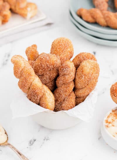 The recipe in a white dish.