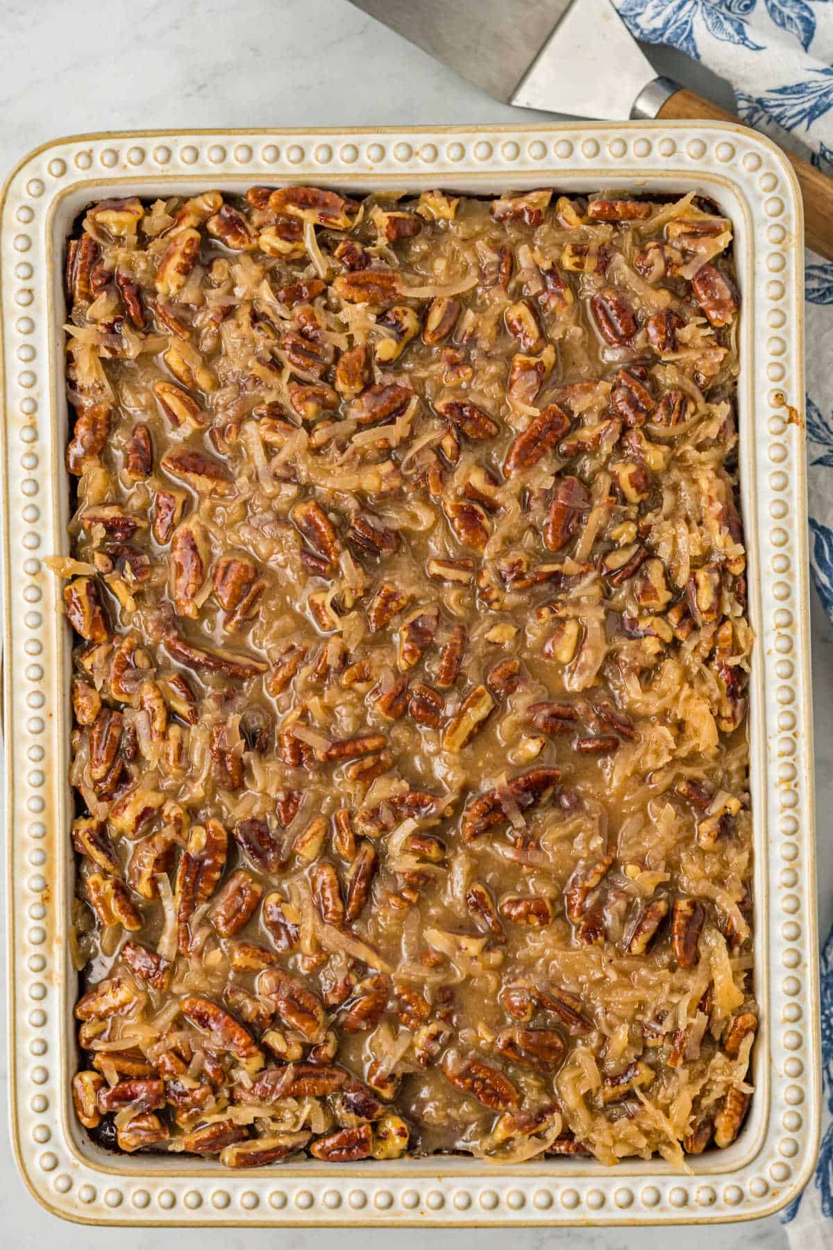 A pan of tornado cake.