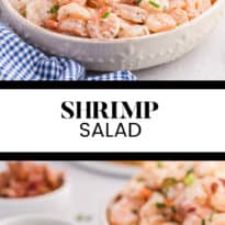 Shrimp Salad long collage pin.