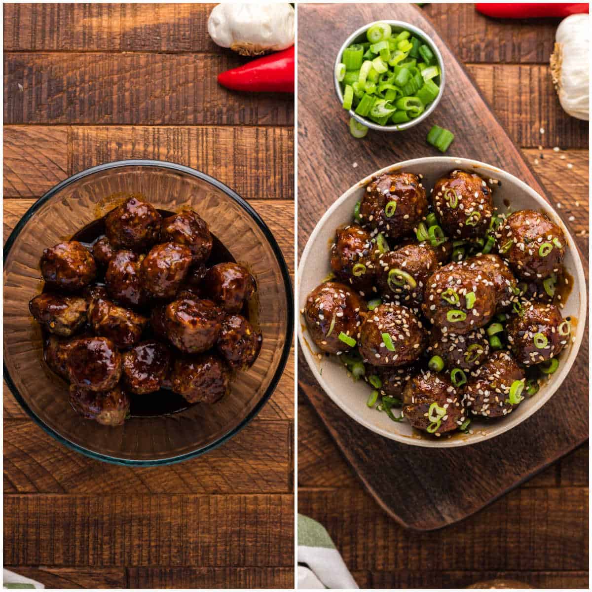 Steps to make Korean meatballs.