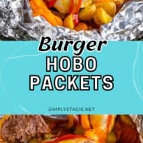 Burger Hobo Packets collage pin.