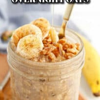 Banana Bread Overnight Oats Pin Image.