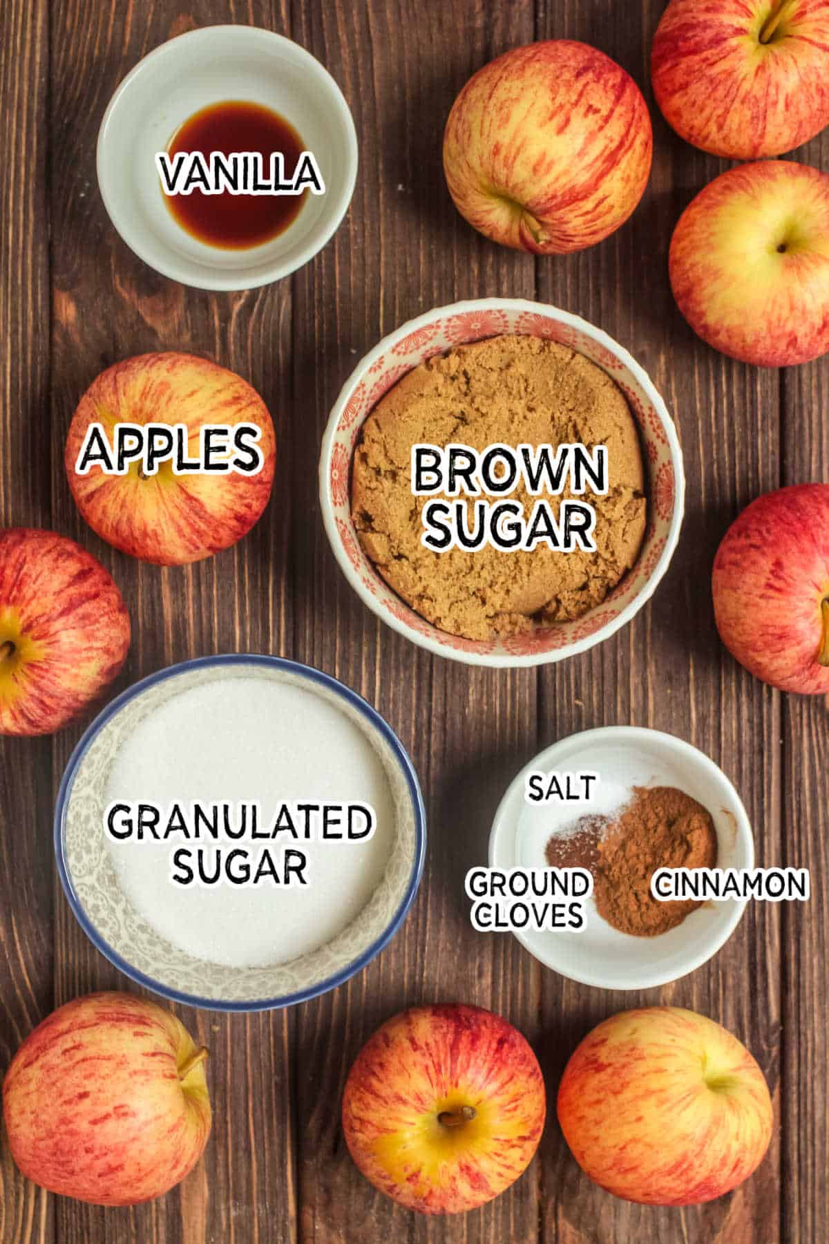 Ingredients to make Instant Pot apple butter.