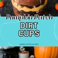 Pumpkin Patch Dirt Cups Collage Pin.