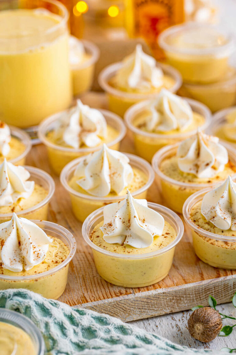 Eggnog Pudding Shots