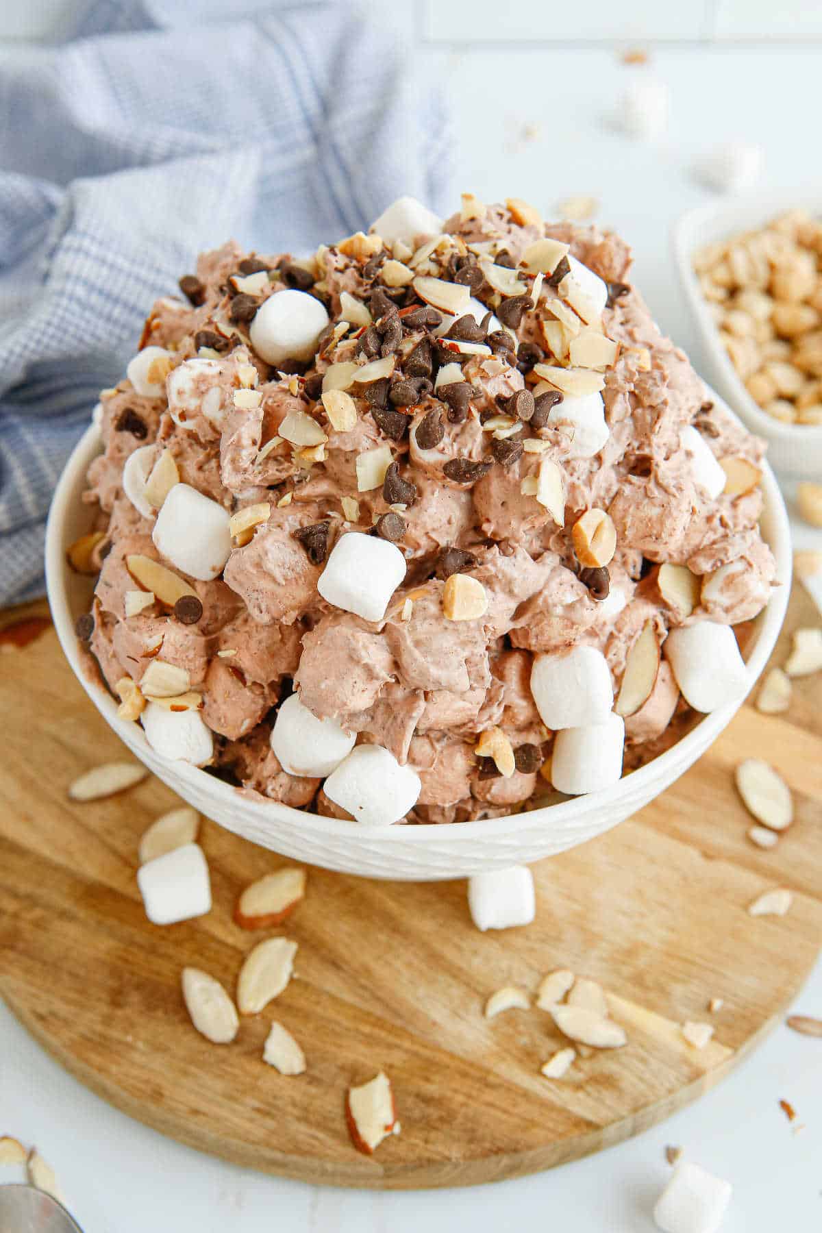 Rocky road fluff in a bowl.