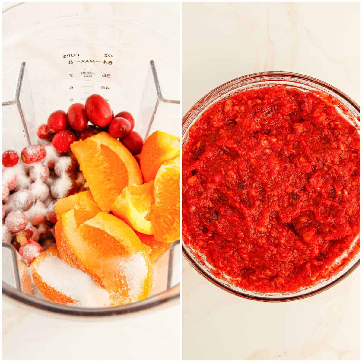 Steps to make cranberry relish.