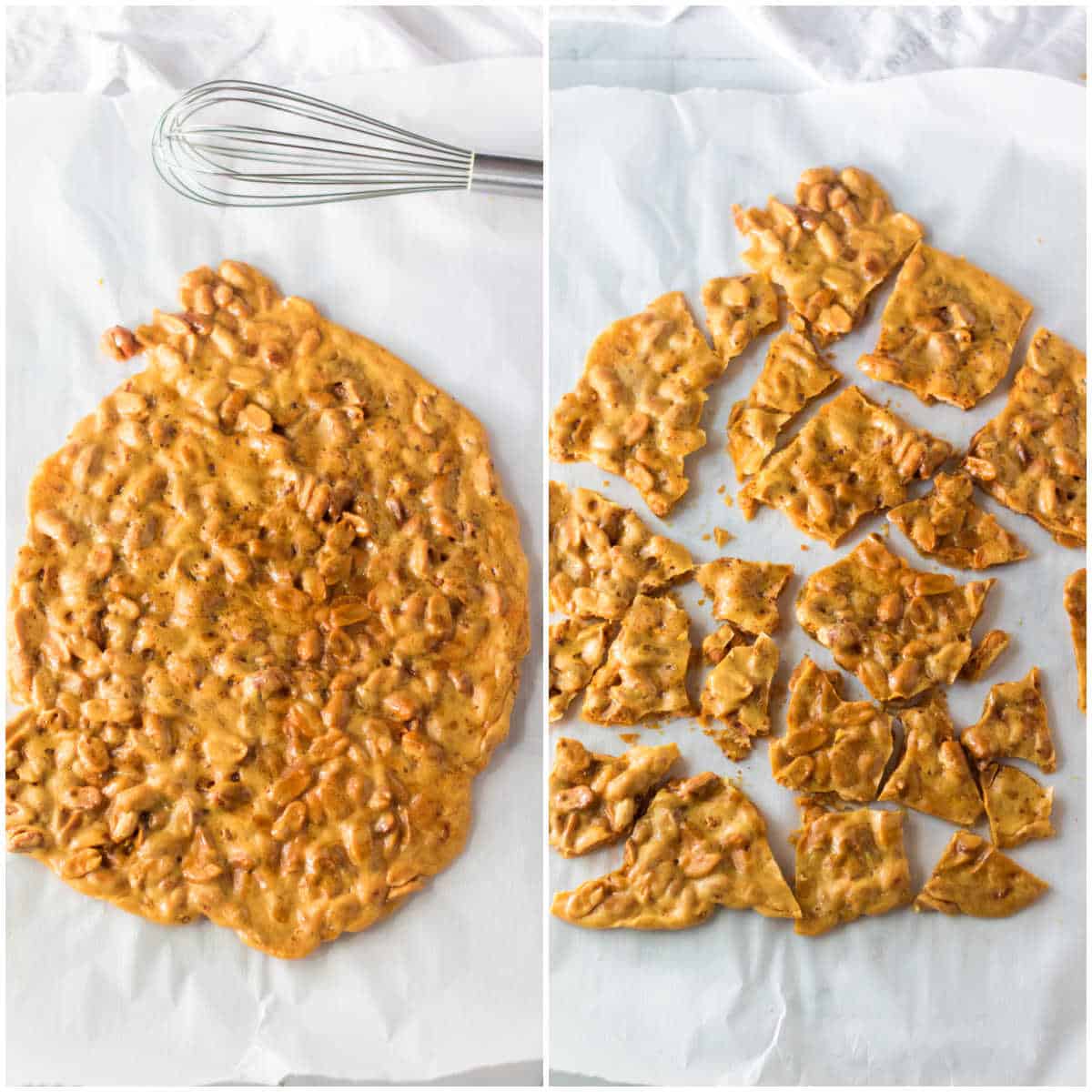 Steps to make microwave peanut brittle.