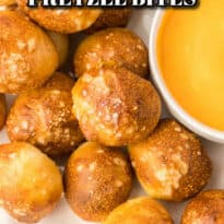 Air Fryer Pretzel Bites pin image.