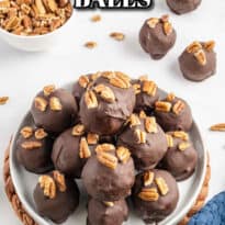 Pecan Pie Balls pin image.