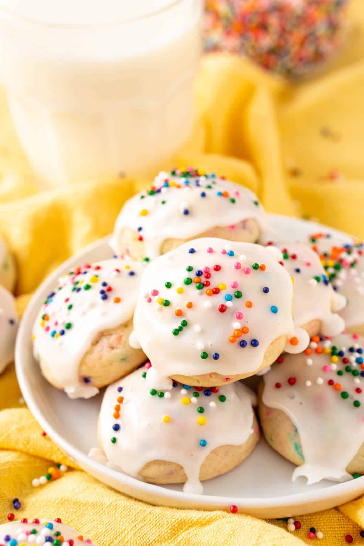 A plate of sweetened condensed milk cookies.