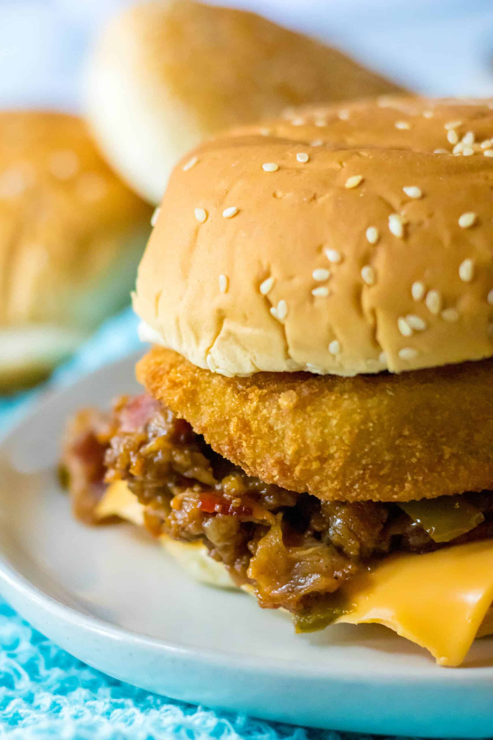 A slow cooker rodeo sloppy joe on a plate.