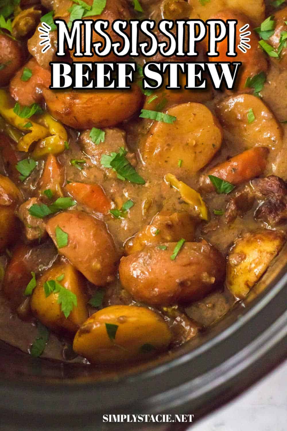 Slow Cooker Mississippi Beef Stew Simply Stacie
