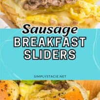 Breakfast sliders pin collage image.