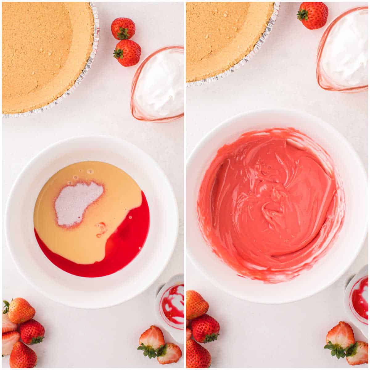 Steps to make kool aid pie.