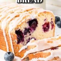 Blueberry bread pin image.