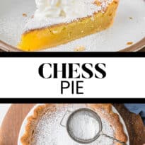 Chess Pie collage pin.