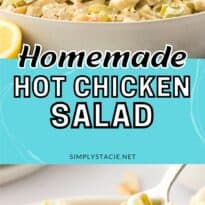 Hot Chicken Salad pin image.