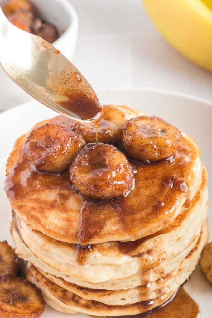 Bananas Foster Pancakes Recipe Simply Stacie