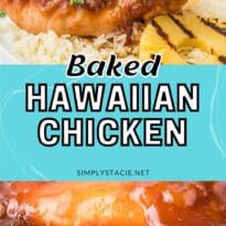 Hawaiian chicken pin collage.