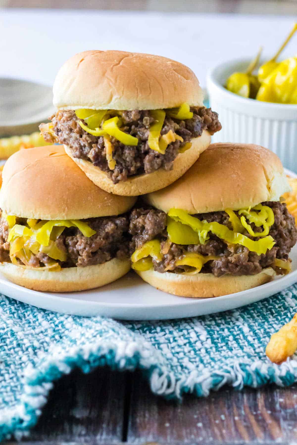 Mississippi Sloppy Joes piled on a plate.