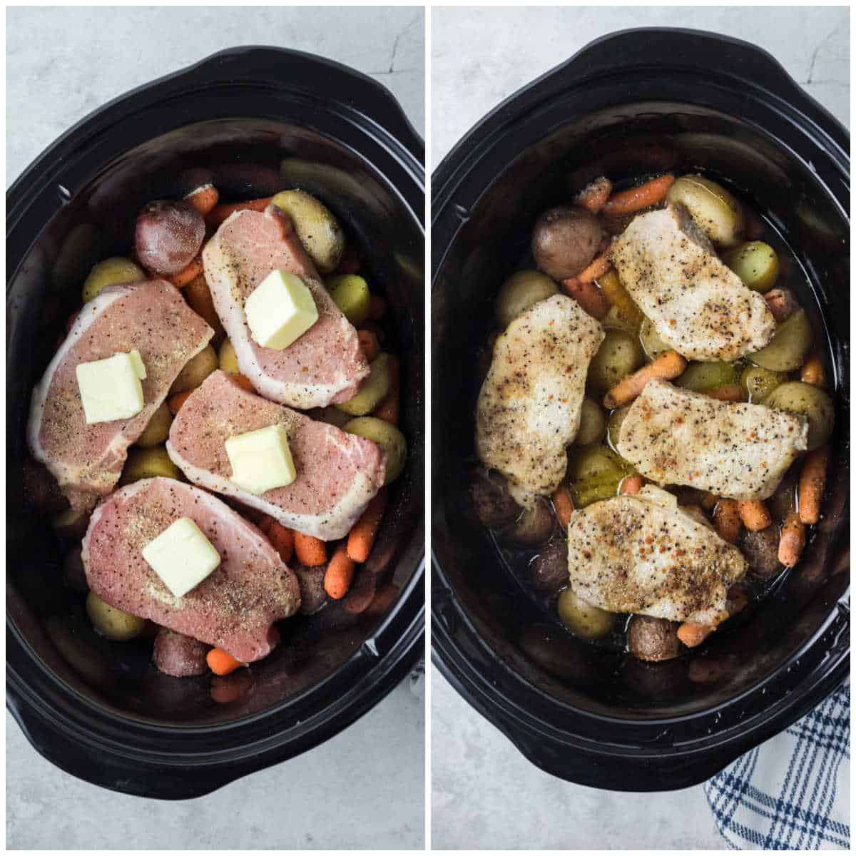 Steps to make Crockpot Italian Pork Chops.