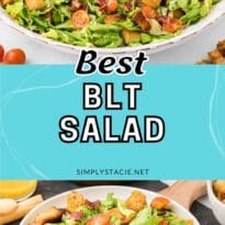 BLT Salad collage pin.