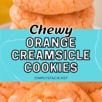 Orange creamsicle cookies pin image.