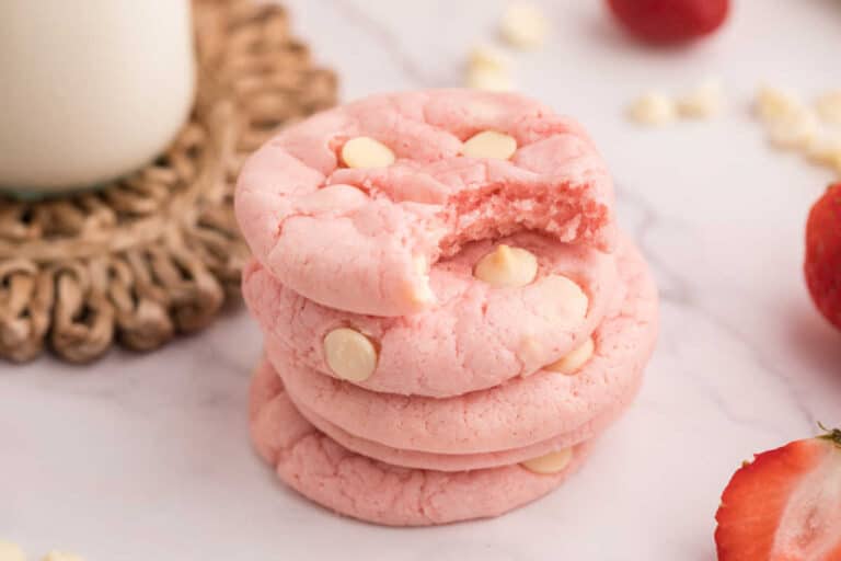 Strawberry Cake Mix Cookies