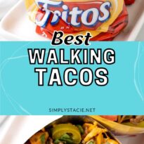 Walking tacos pin image.