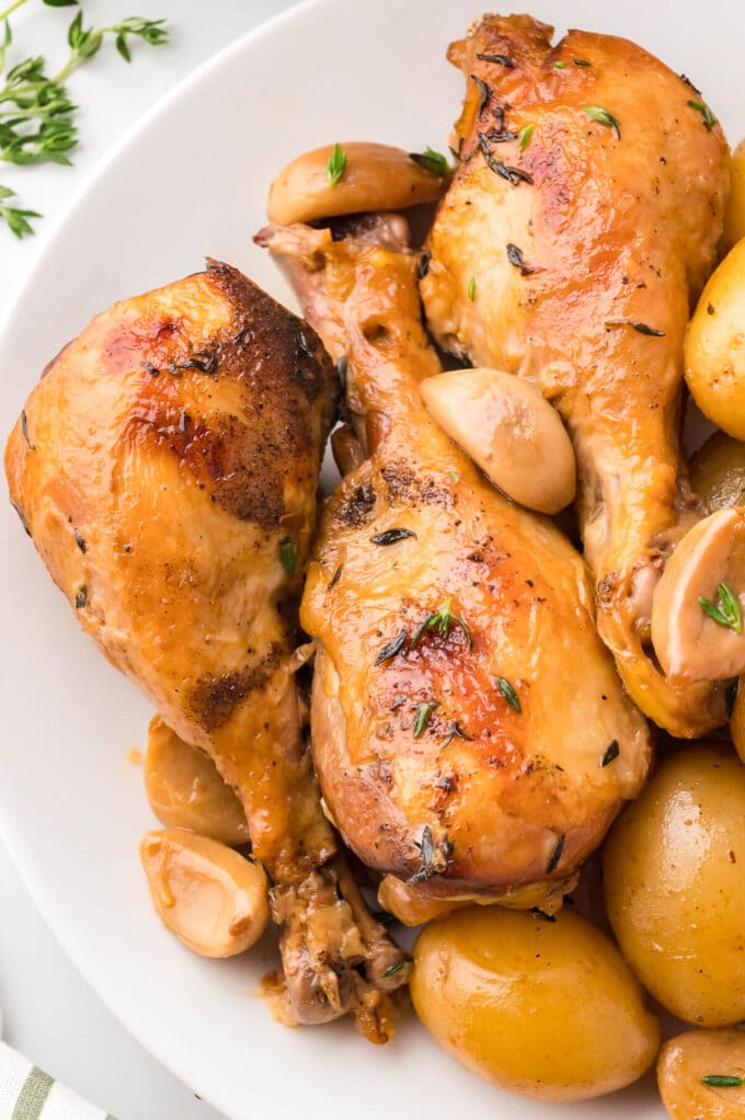 Slow Cooker 40 Clove Garlic Chicken Simply Stacie
