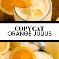 Copycat Orange Julius collage pin.