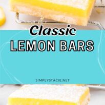 Lemon bars pin collage image.