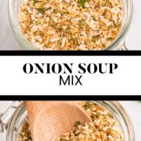 Onion soup mix collage pin.