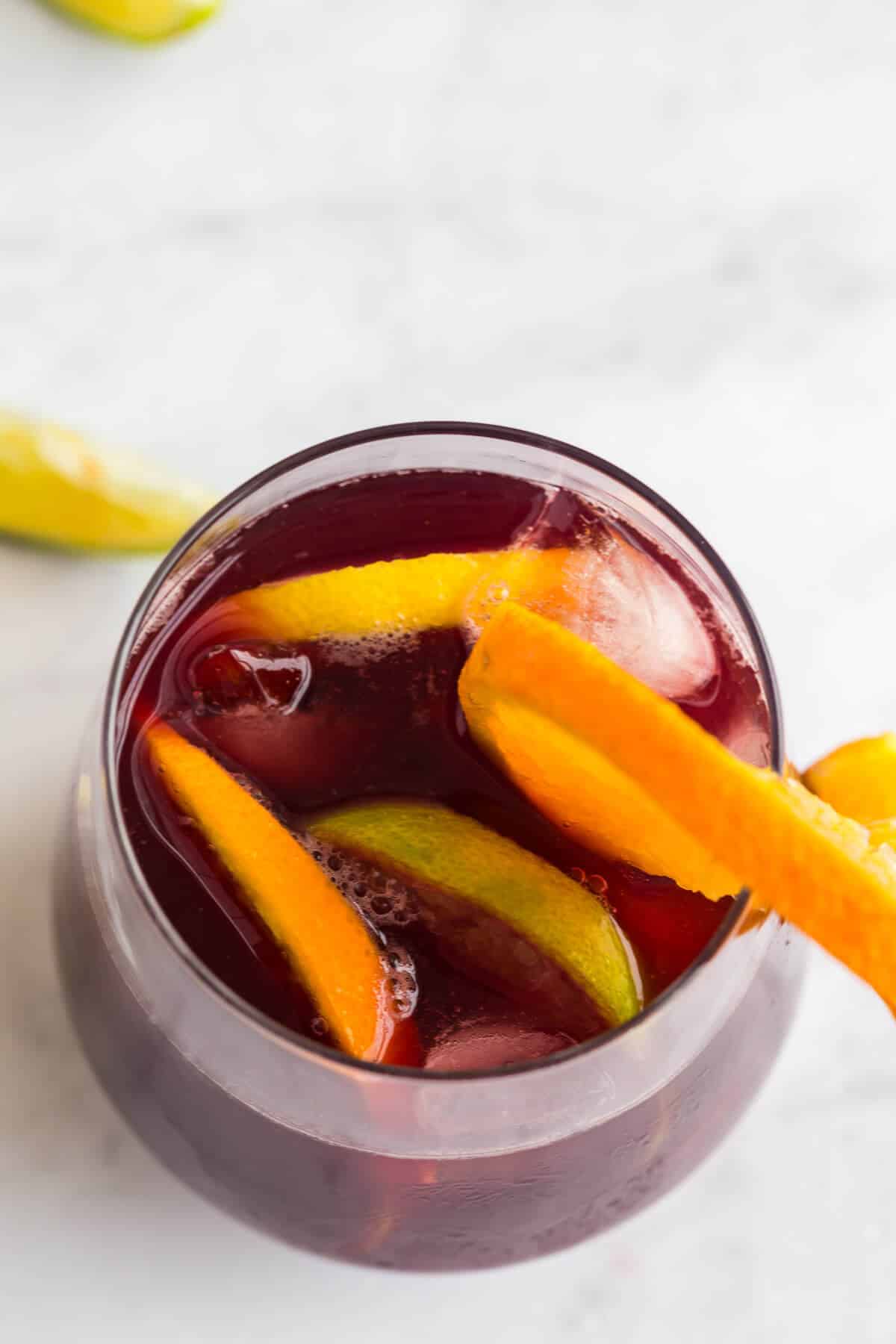 Sangria in a glass.