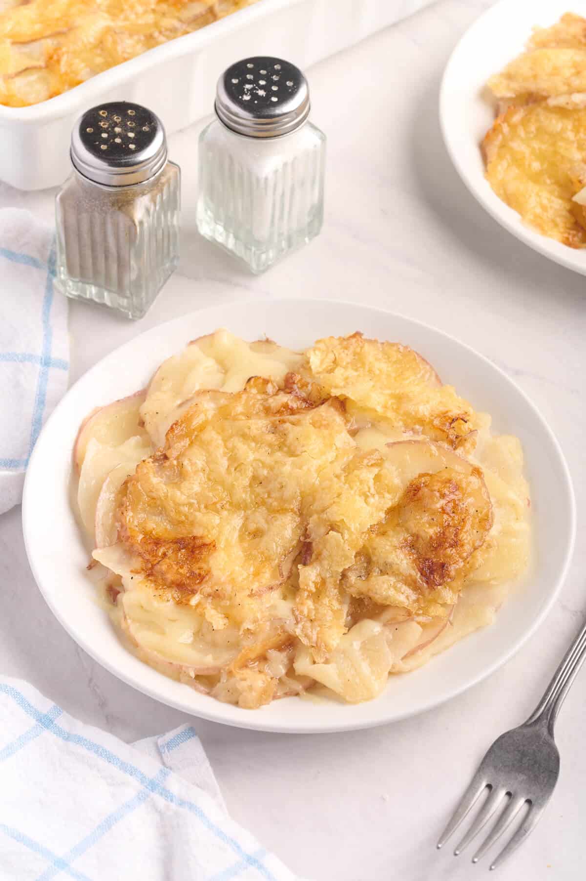 Swiss Potatoes on a plate.