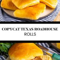 Copycat Texas roadhouse rolls small collage pin image.