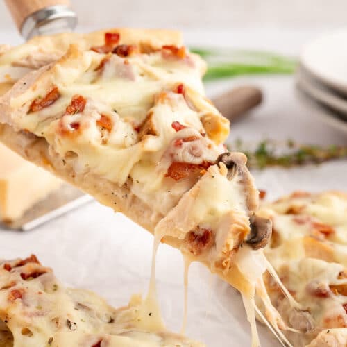 Chicken Bacon Alfredo Pizza Simply Stacie