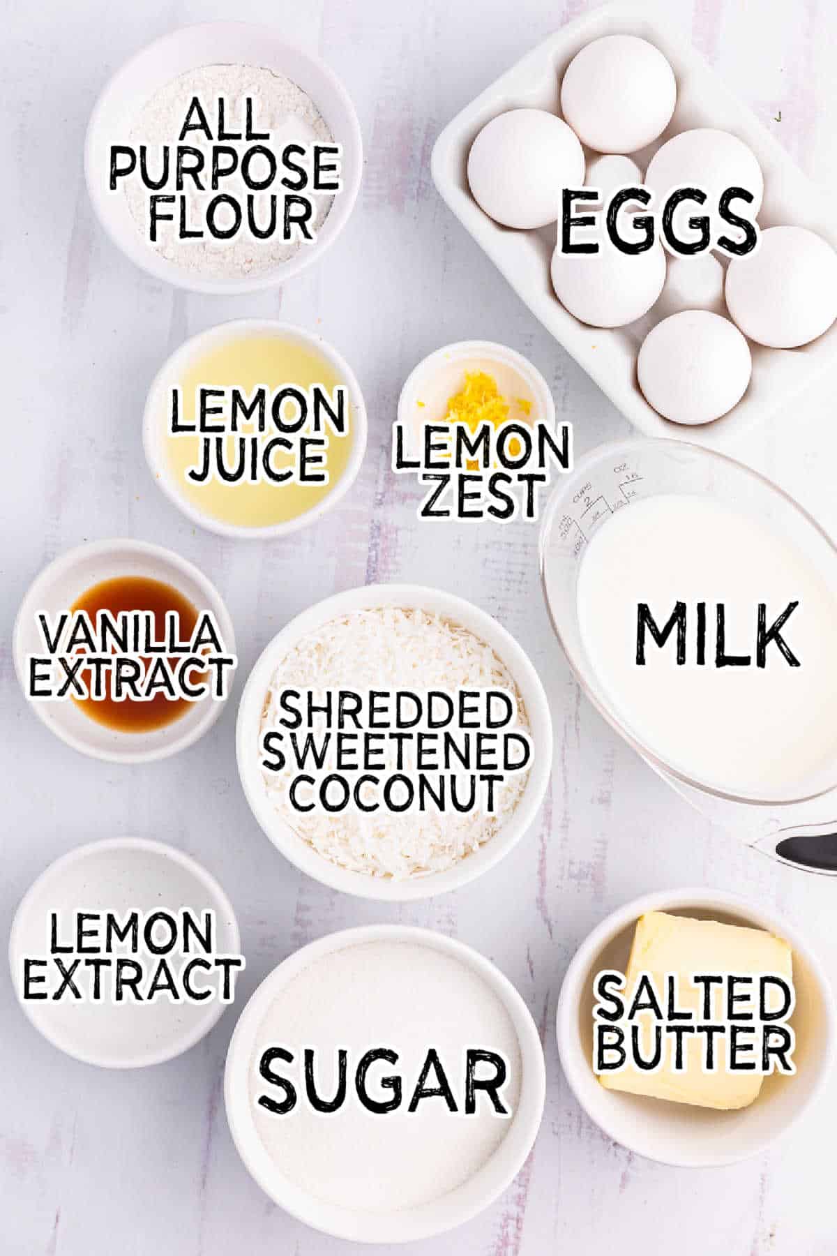 Ingredients to make Lemon Impossible Pie.