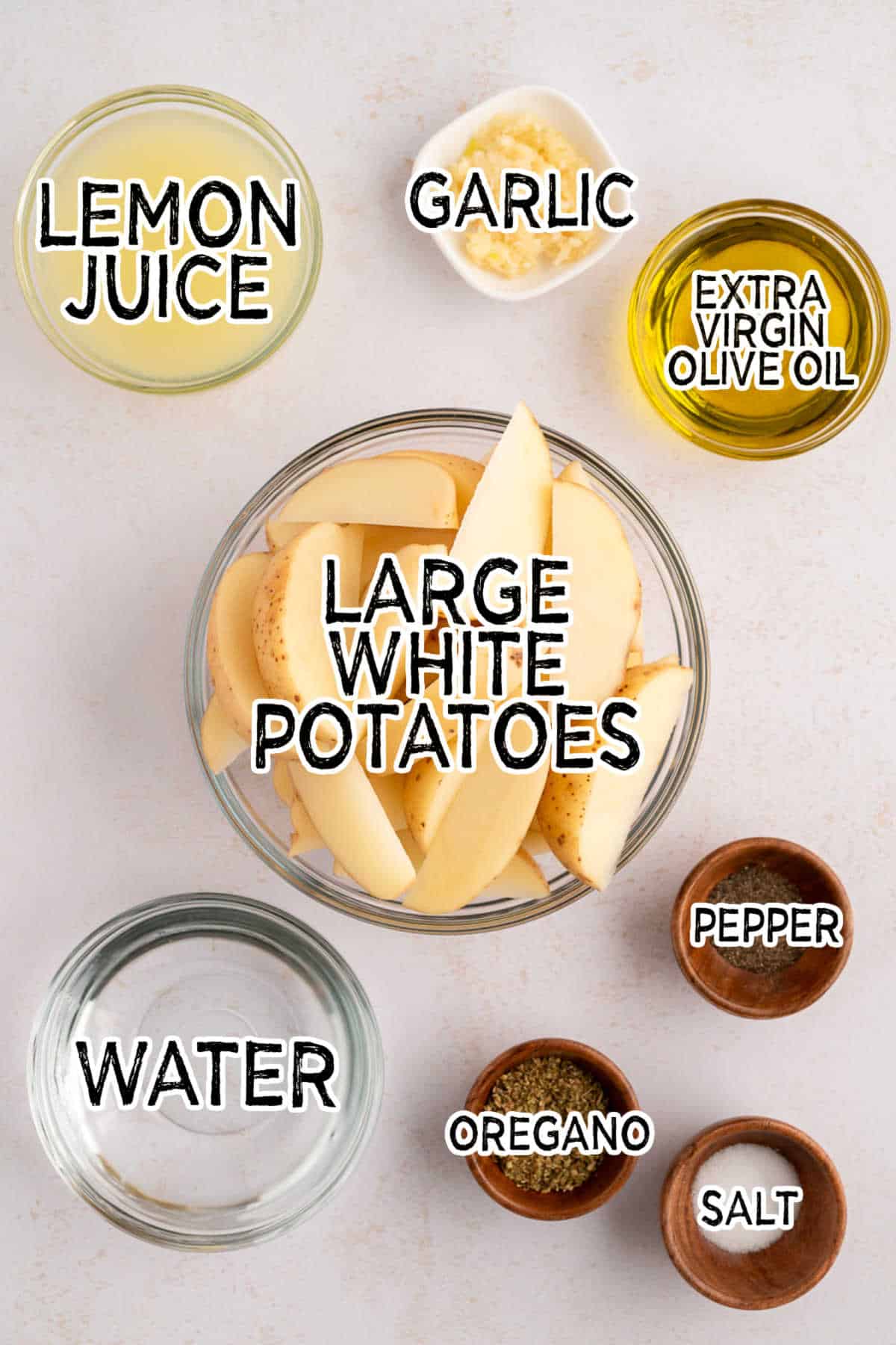 Ingredients on a white background.